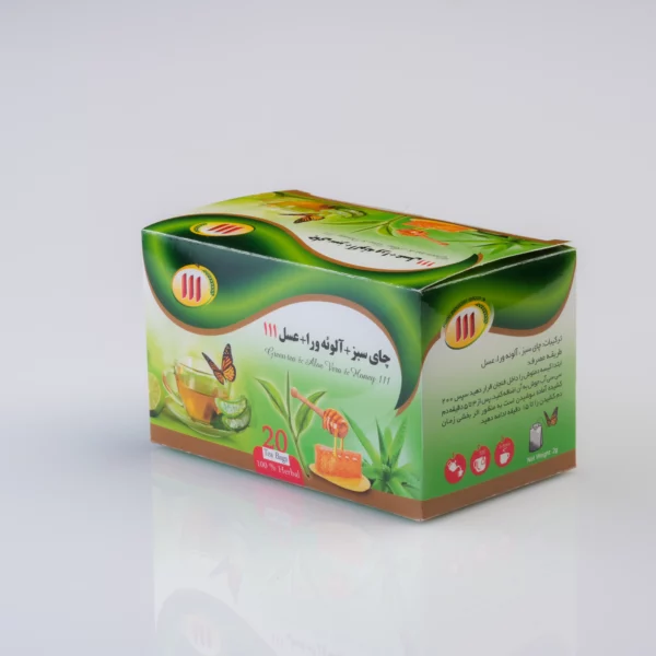 چای سبز و آلوئه ورا و عسل