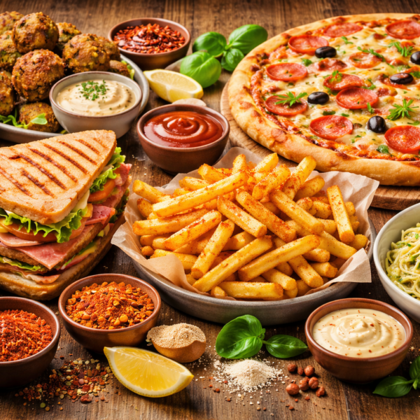 ادویه انوع فست‌ فود ها