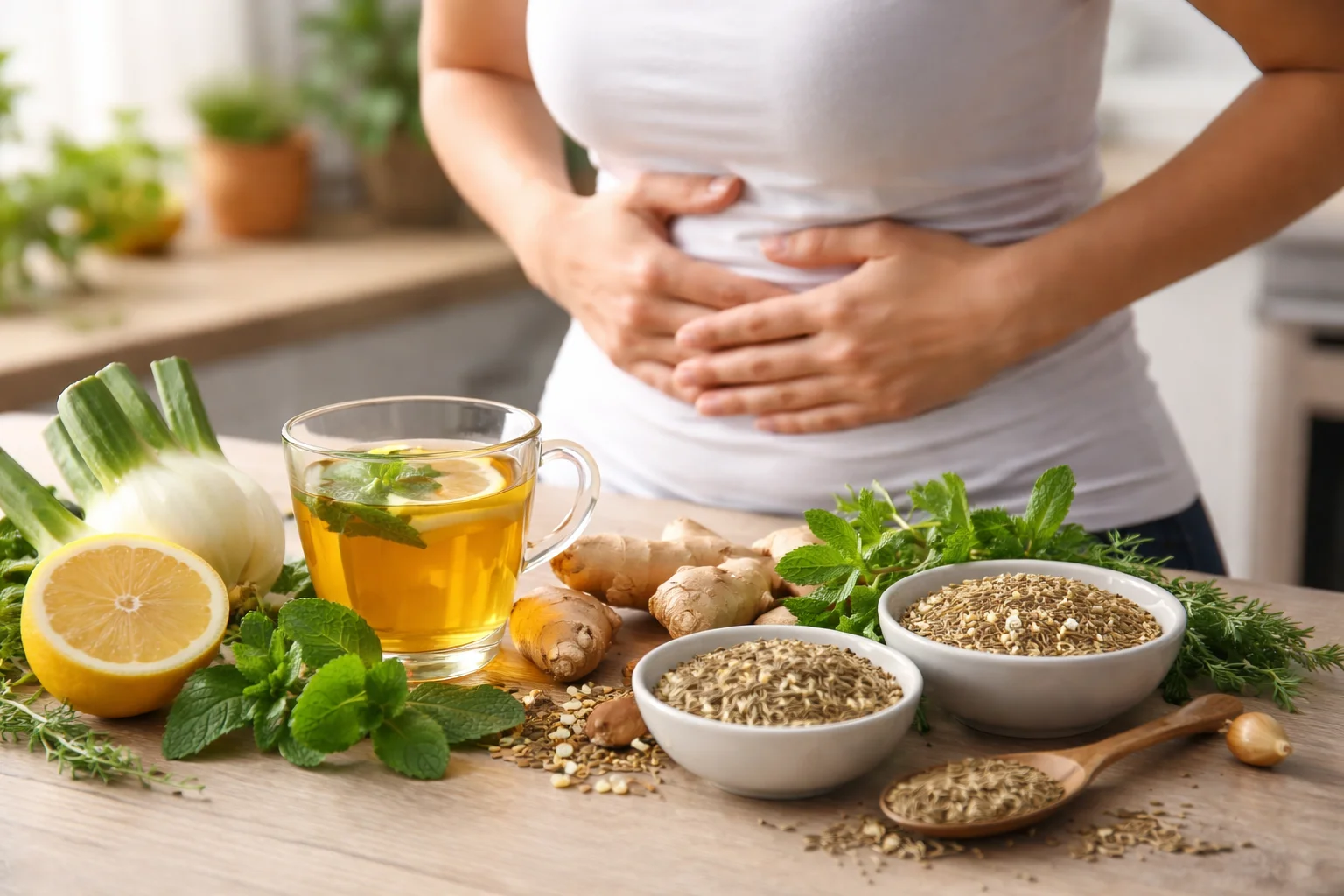 از بین بردن نفخ شکم